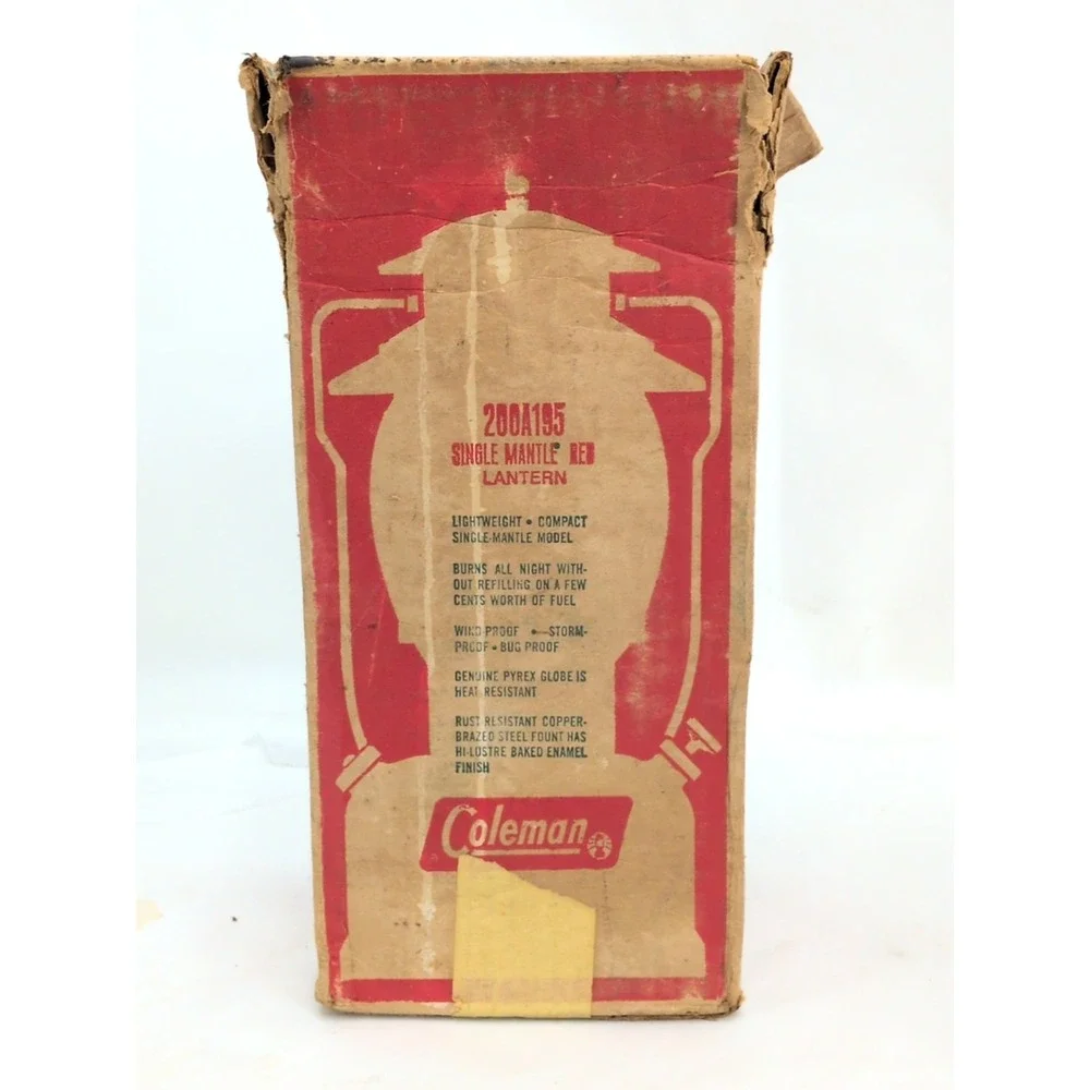 Vintage 1970 Coleman 200A Red Lantern 5 / 70 With Original Box
